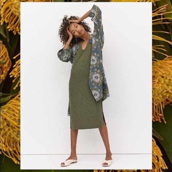 MADEWELL Green V-Neck Jersey Tank Dress sz XS - Picture 9 of 10